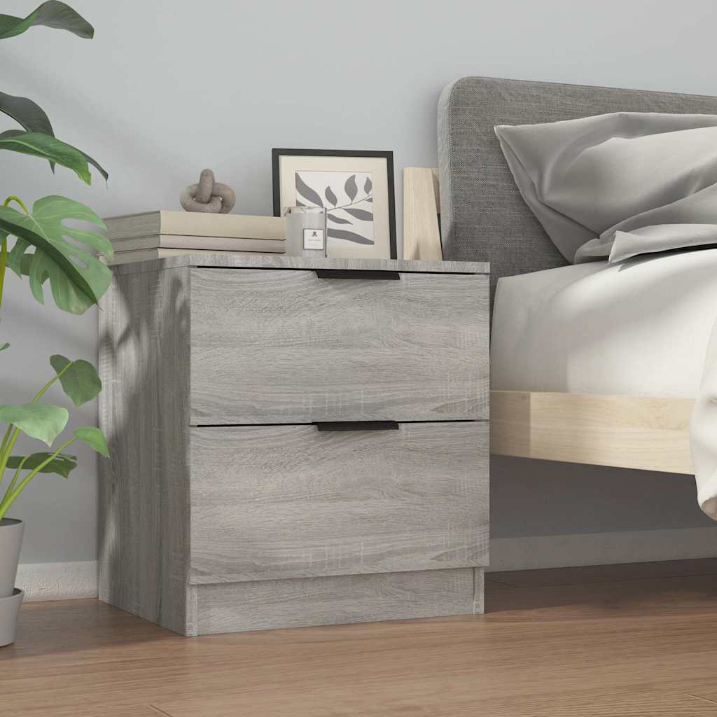 Vidaxl nachtkastjes 2 st bewerkt hout grijs sonoma eikenkleurig