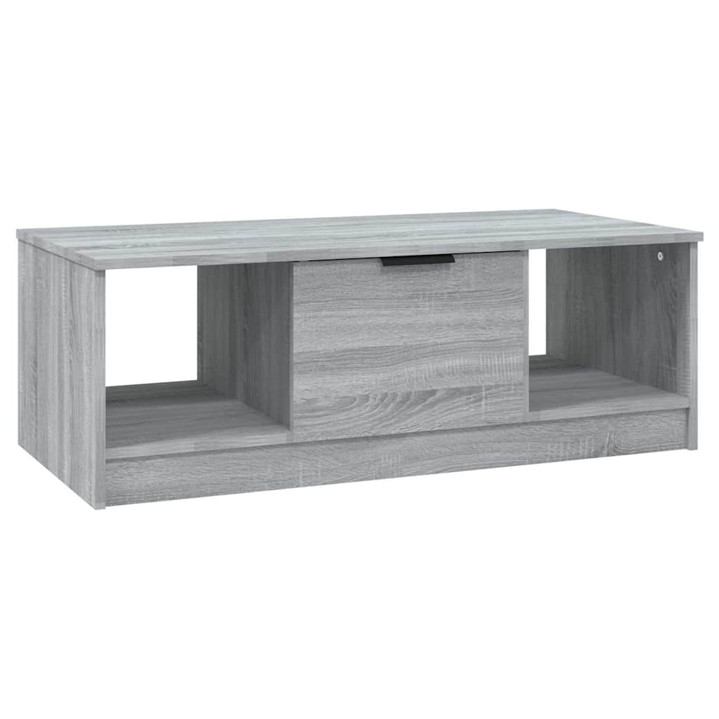 Vidaxl salontafel 102x50x36 cm bewerkt hout grijs sonoma eikenkleurig