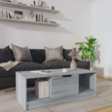 Vidaxl salontafel 102x50x36 cm bewerkt hout grijs sonoma eikenkleurig