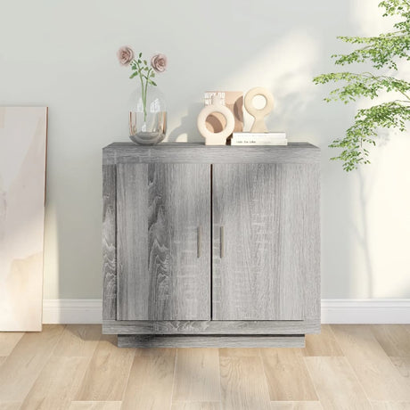 Vidaxl dressoir 80x40x75 cm bewerkt hout grijs sonoma eikenkleurig
