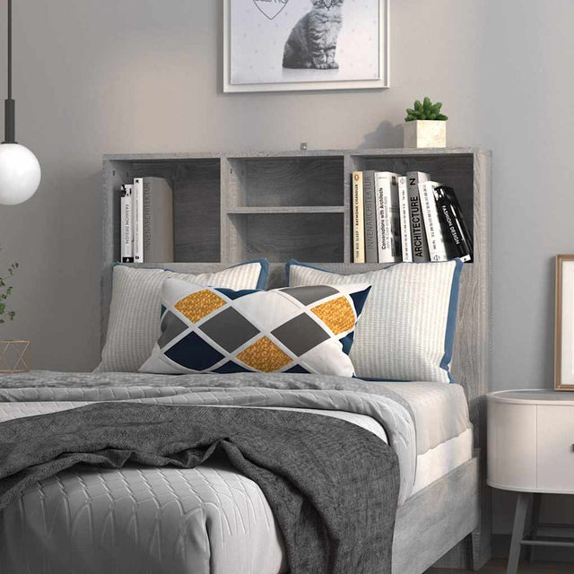 Vidaxl hoofdbordkast 100x19x103,5 cm grijs sonoma eikenkleurig