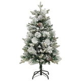 Vidaxl Weihnachtsbaum mit LED- und Kiefernkegeln und Schnee 150 cm PVC und PE