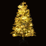 Vidaxl Weihnachtsbaum mit LED- und Kiefernkegeln und Schnee 150 cm PVC und PE