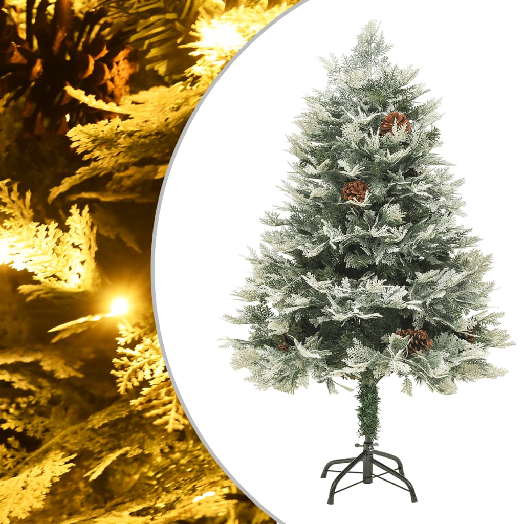 Vidaxl Christmas Tree s LED a borovicovými kužely 150 cm PVC a PE Green