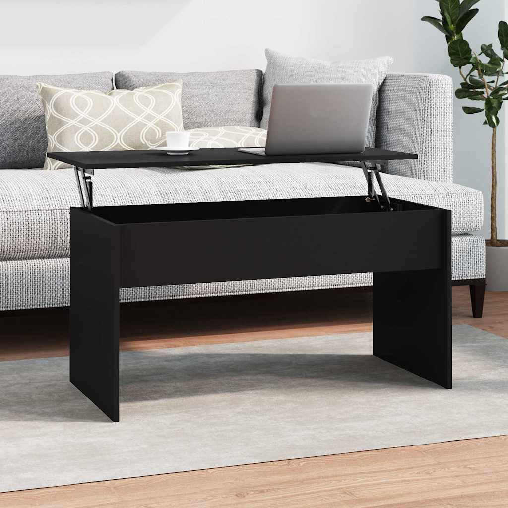 Vidaxl salontafel 102x50,5x52,5 cm bewerkt hout zwart