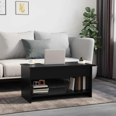 Vidaxl salontafel 102x50x52,5 cm bewerkt hout zwart