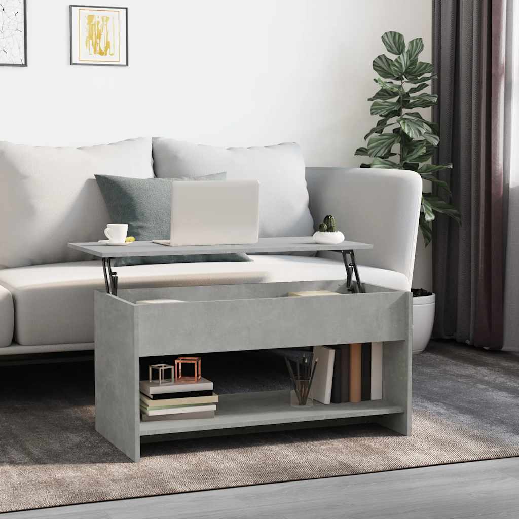 Vidaxl salontafel 102x50x52,5 cm bewerkt hout betongrijs