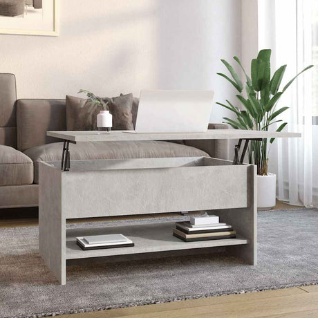Vidaxl salontafel 80x50x40 cm bewerkt hout betongrijs