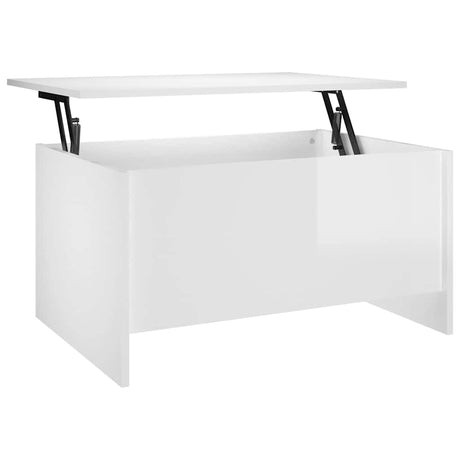 Vidaxl salontafel 80x55,5x41,5 cm bewerkt hout hoogglans wit