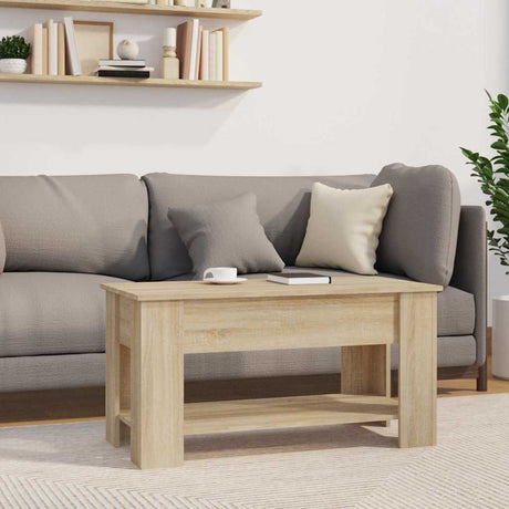 Vidaxl salontafel 101x49x52 cm bewerkt hout sonoma eikenkleurig