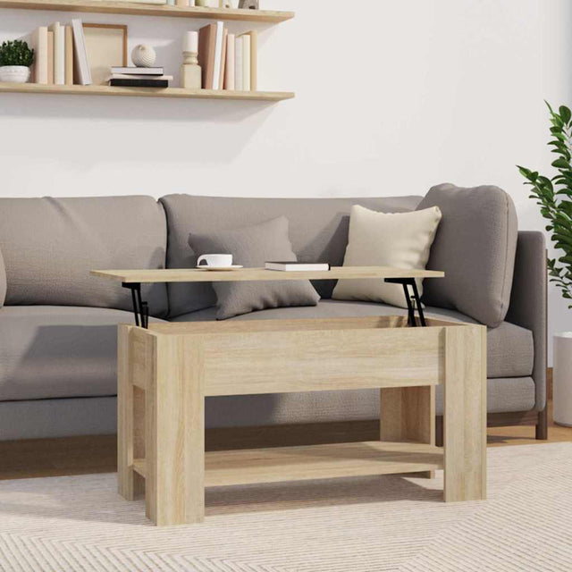 Vidaxl salontafel 101x49x52 cm bewerkt hout sonoma eikenkleurig