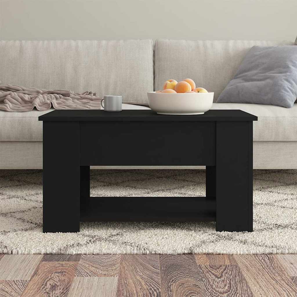 Vidaxl salontafel 79x49x41 cm bewerkt hout zwart