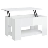 Vidaxl salontafel 79x49x41 cm bewerkt hout hoogglans wit