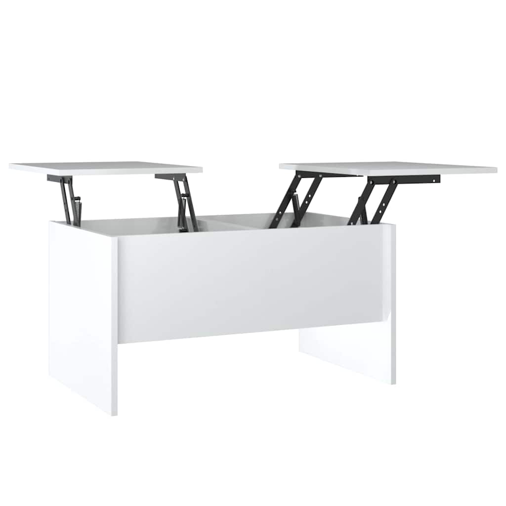 Vidaxl salontafel 80x50x42,5 cm bewerkt hout hoogglans wit