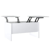 Vidaxl salontafel 80x50x42,5 cm bewerkt hout hoogglans wit