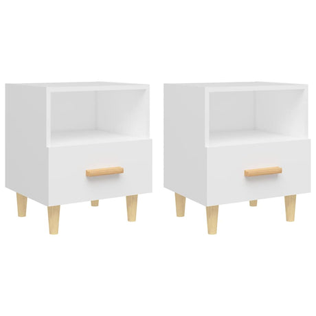 Vidaxl nachtkastjes 2 st 40x35x47 cm wit