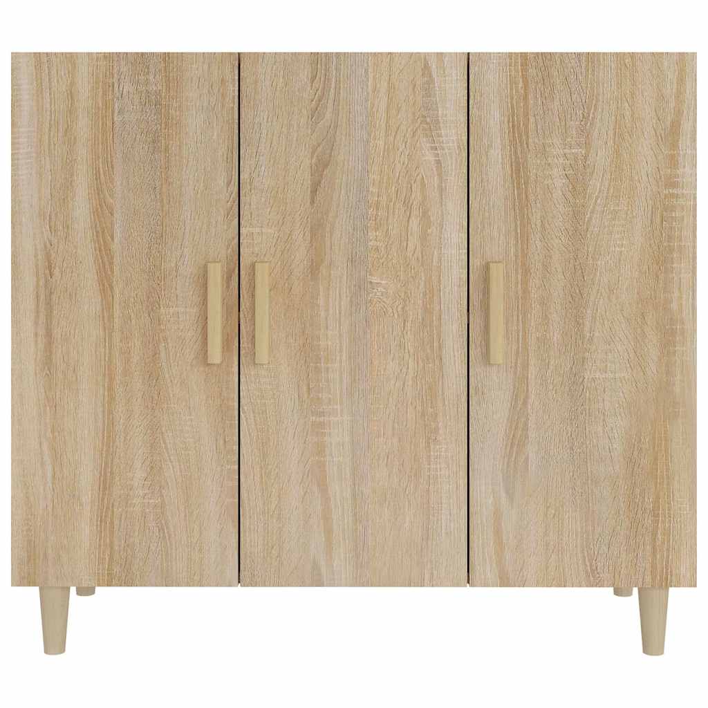 Vidaxl dressoir 90x34x80 cm bewerkt hout sonoma eikenkleurig