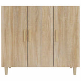Vidaxl dressoir 90x34x80 cm bewerkt hout sonoma eikenkleurig