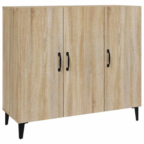 Vidaxl dressoir 90x34x80 cm bewerkt hout sonoma eikenkleurig