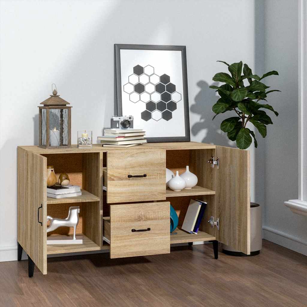 Vidaxl dressoir 100x36x60 cm bewerkt hout sonoma eikenkleurig