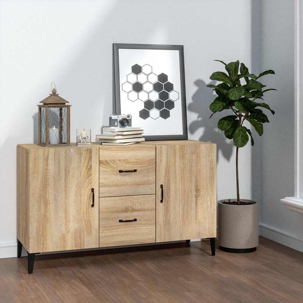 Vidaxl dressoir 100x36x60 cm bewerkt hout sonoma eikenkleurig
