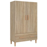 Vidaxl hoge kast 70x31x115 cm bewerkt hout sonoma eikenkleurig