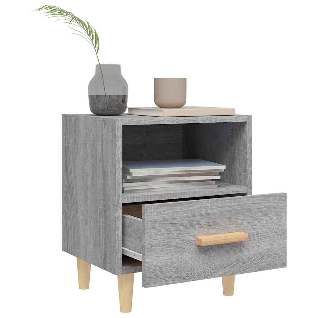 Vidaxl nachtkastjes 2 st 40x35x47 cm grijs sonoma eikenkleurig