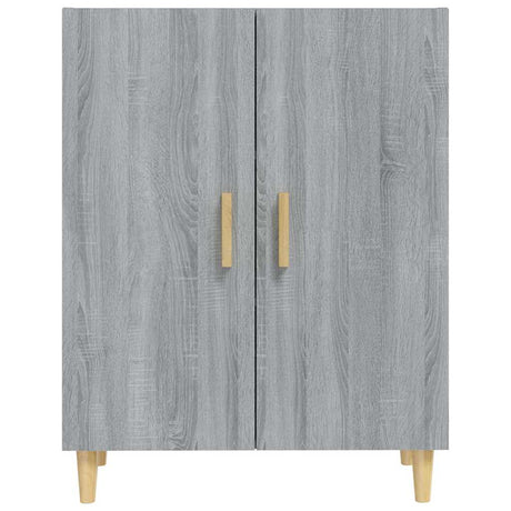 Vidaxl dressoir 70x34x90 cm bewerkt hout grijs sonoma eikenkleurig