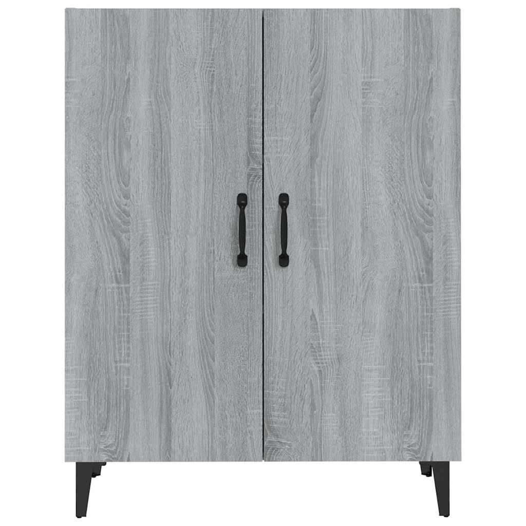 Vidaxl dressoir 70x34x90 cm bewerkt hout grijs sonoma eikenkleurig