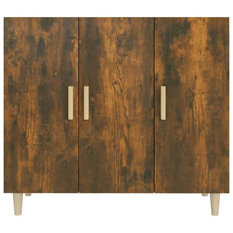 Vidaxl dressoir 90x34x80 cm bewerkt hout gerookt eikenkleurig