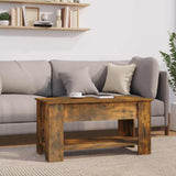 Vidaxl salontafel 101x49x52 cm bewerkt hout gerookt eikenkleurig