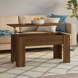Vidaxl salontafel 101x49x52 cm bewerkt hout bruin eikenkleur