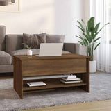 Vidaxl salontafel 80x50x40 cm bewerkt hout bruin eikenkleur