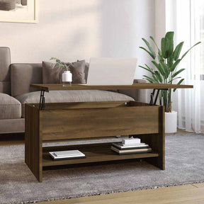 Vidaxl salontafel 80x50x40 cm bewerkt hout bruin eikenkleur
