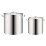 Vidaxl 2-piece cooking pan set 50 25 L stainless steel