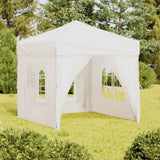 Vidaxl partytent inklapbaar met zijwanden 2x2 m wit