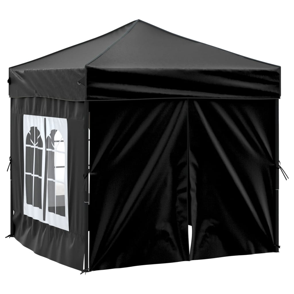 Vidaxl PartyTent Składany ze ścianami bocznymi 2x2 m czarny