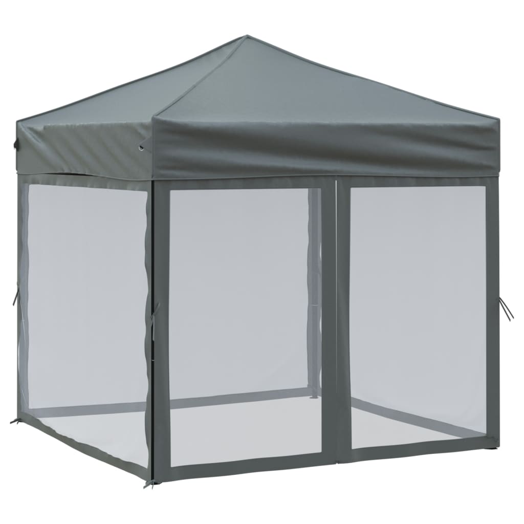 Vidaxl Partytent Foldable with side walls 2x2 m anthracite -colored