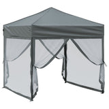 Vidaxl Partytent Foldable with side walls 2x2 m anthracite -colored