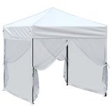 Vidaxl partytent inklapbaar met zijwanden 2x2 m wit