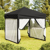 Vidaxl PartyTent sammenleggbar med sidevegger 2x2 m svart