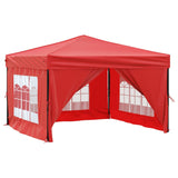 Vidaxl Partytent zložljivo s stranskimi stenami 3x3 m rdeče