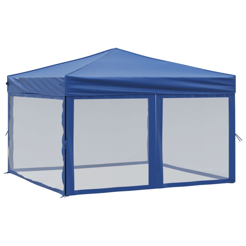 Vidaxl Partytent zložljivo s stranskimi stenami 3x3 m modra