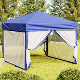 Vidaxl Partytent zložljivo s stranskimi stenami 3x3 m modra