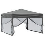 Vidaxl PartyTent zložljivo s stranskimi stenami 3x3 m antracit -obarvano