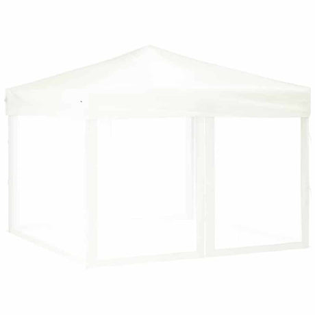 Vidaxl partytent inklapbaar met zijwanden 3x3 m wit