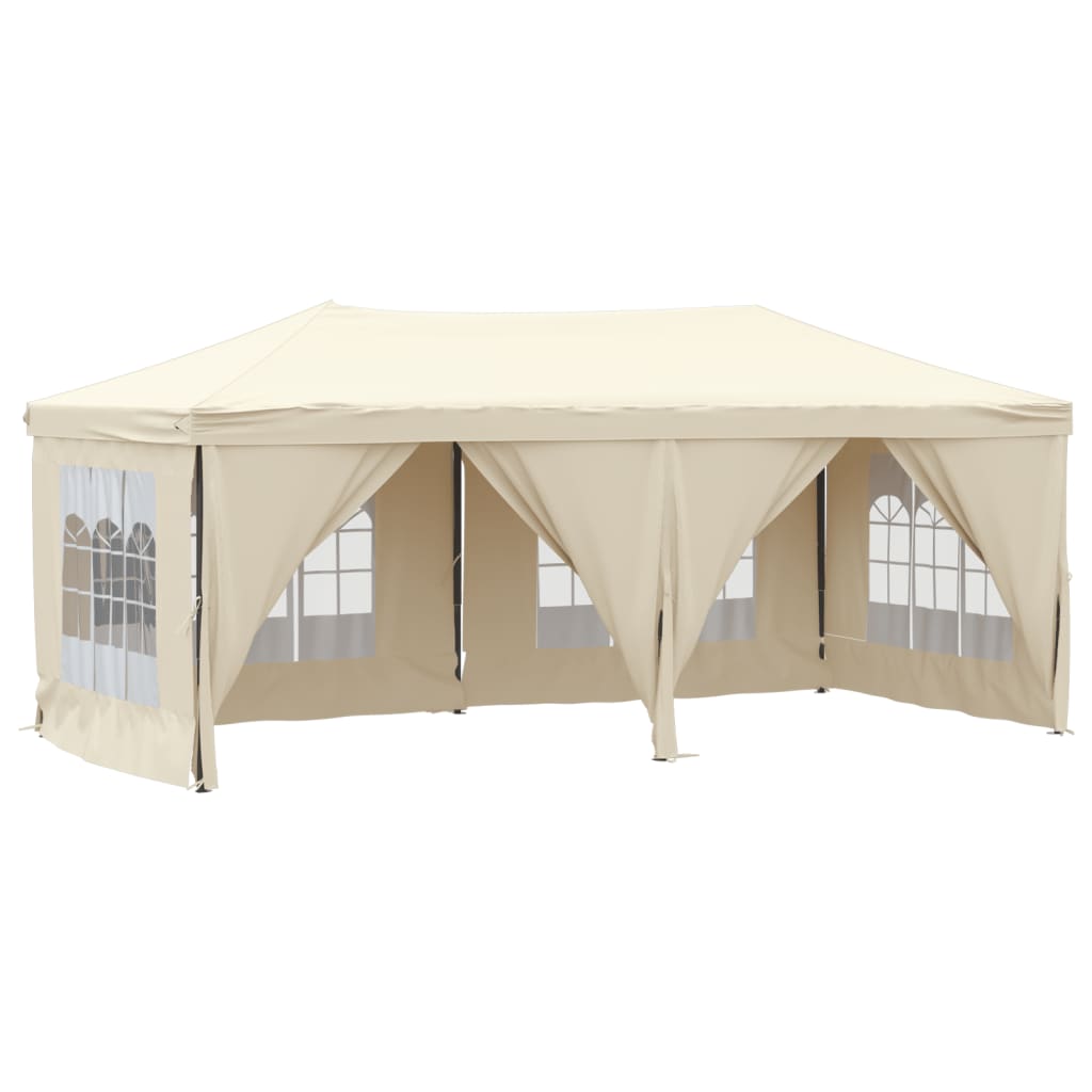 Vidaxl Partytent flappbar mat Säitwänn 3x6 m Crème -Colored