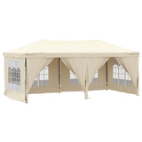 Vidaxl Partytent Foldable with side walls 3x6 m cream -colored