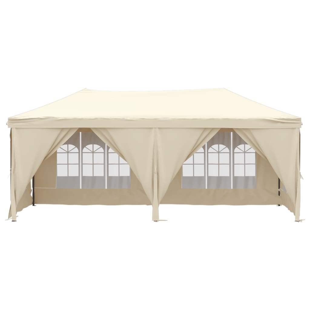 Vidaxl Partytent flappbar mat Säitwänn 3x6 m Crème -Colored