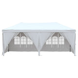 Vidaxl PartyTent plegable con paredes laterales 3x6 m blanco